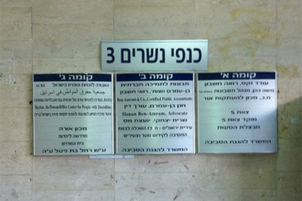 השלט - שלט הכוונה בבניין